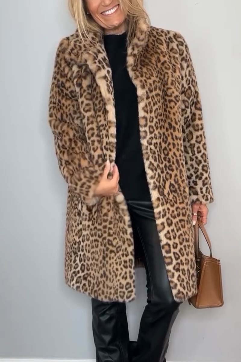 Leopardenmuster Wintermantel – Aria