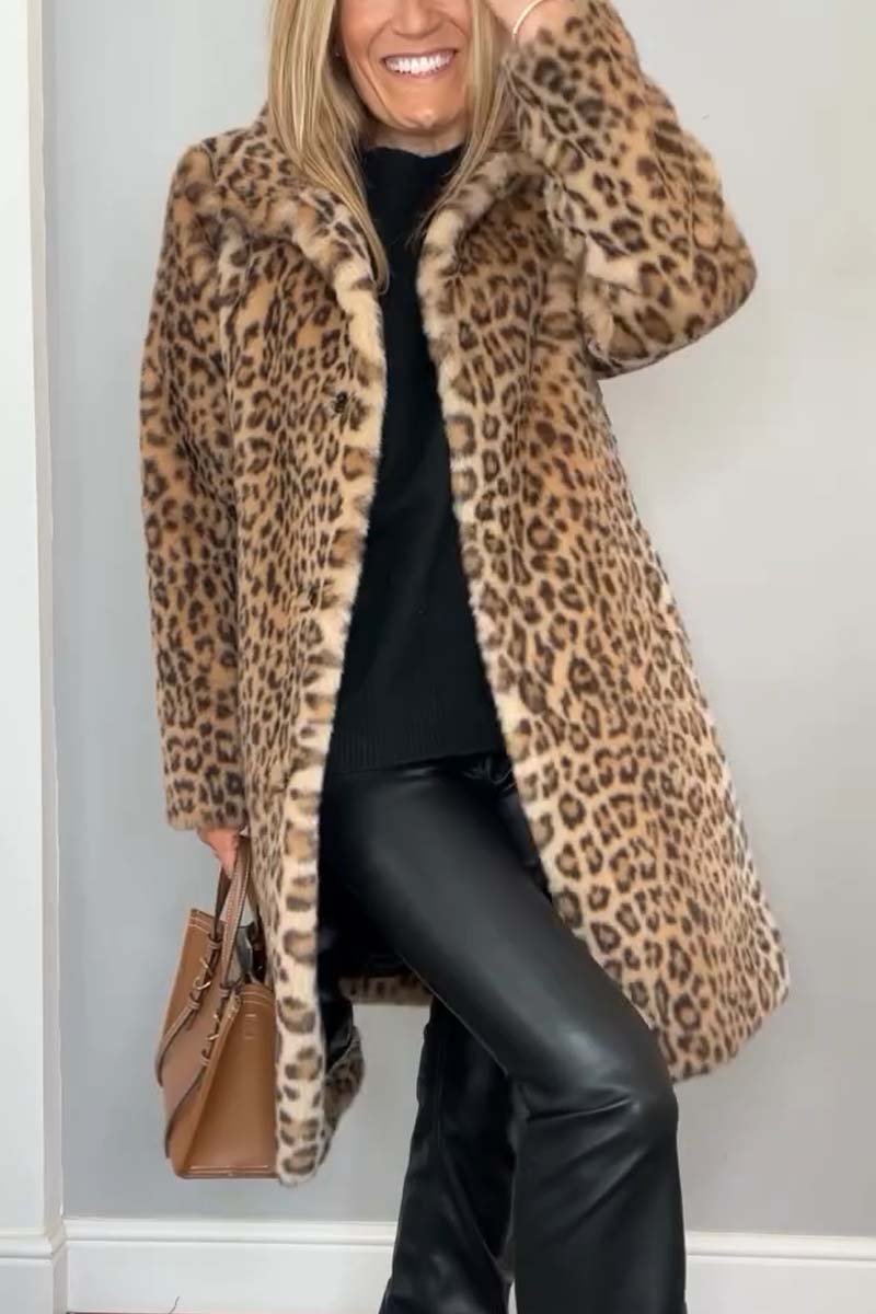 Leopardenmuster Wintermantel – Aria