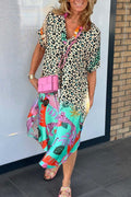Damen Kleid Leopard Muster Sommer Chic – Emily