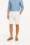 Leinenshorts Herren Weiß Sommerlook leicht – Matteo
