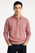 Langarm-Poloshirt für Herren mit weichem Stoff – Kai