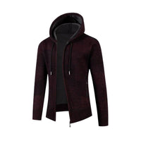 Herren Strickjacke Winter Warm Kapuze Baumwolle – Tavion
