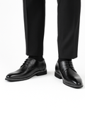 Bequeme Leder-Schnürschuhe mit Fußstütze – Leopold
