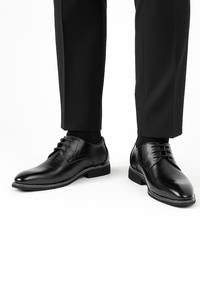 Bequeme Leder-Schnürschuhe mit Fußstütze – Leopold