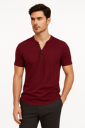 Slim Fit Herren-Jerseyhemd mit Vintage-Look – Farlino
