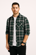 Slim-Fit Karo-Trachtenhemd aus Baumwolle und Wolle – Florian