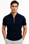 Modisches Herren-Poloshirt mit Reißverschluss – Nico