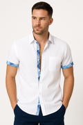 Herren Leinenhemd Sommer Blau Atmungsaktiv – Merivo
