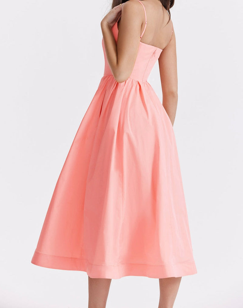 Ärmelloses Damenkleid mit A-Linie und Rückenausschnitt – Nayela