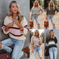 Damen Strickpullover mit Halfzip und lockerem Schnitt – Lara