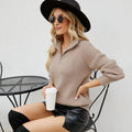 Damen Strickpullover mit Halfzip und lockerem Schnitt – Lara