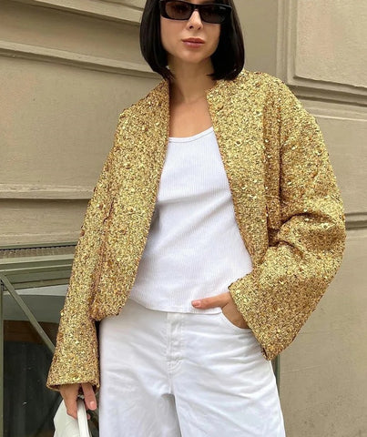 Glamouröse Damenjacke mit Pailletten – Valentina