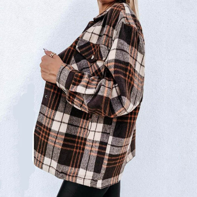 Kariertes Damenhemdjacke für lässige Looks – Mila