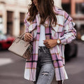 Damen Hemdmantel Kariert Oversize Herbst Stil – Lorena