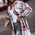 Damen Hemdmantel Kariert Oversize Herbst Stil – Lorena