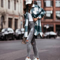 Damen Hemdmantel Kariert Oversize Herbst Stil – Lorena