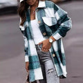 Damen Hemdmantel Kariert Oversize Herbst Stil – Lorena