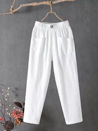 Damen Leinenhose Weit Bequem Sommer Stil – Lara