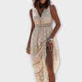 Boho Maxikleid mit A-Linie und Spitzenakzenten – Elenora