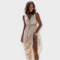 Boho Maxikleid mit A-Linie und Spitzenakzenten – Elenora