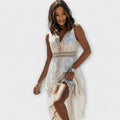 Boho Maxikleid mit A-Linie und Spitzenakzenten – Elenora