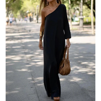 Asymmetrisches Damen Ein-Schulter Kleid lang – Milenia