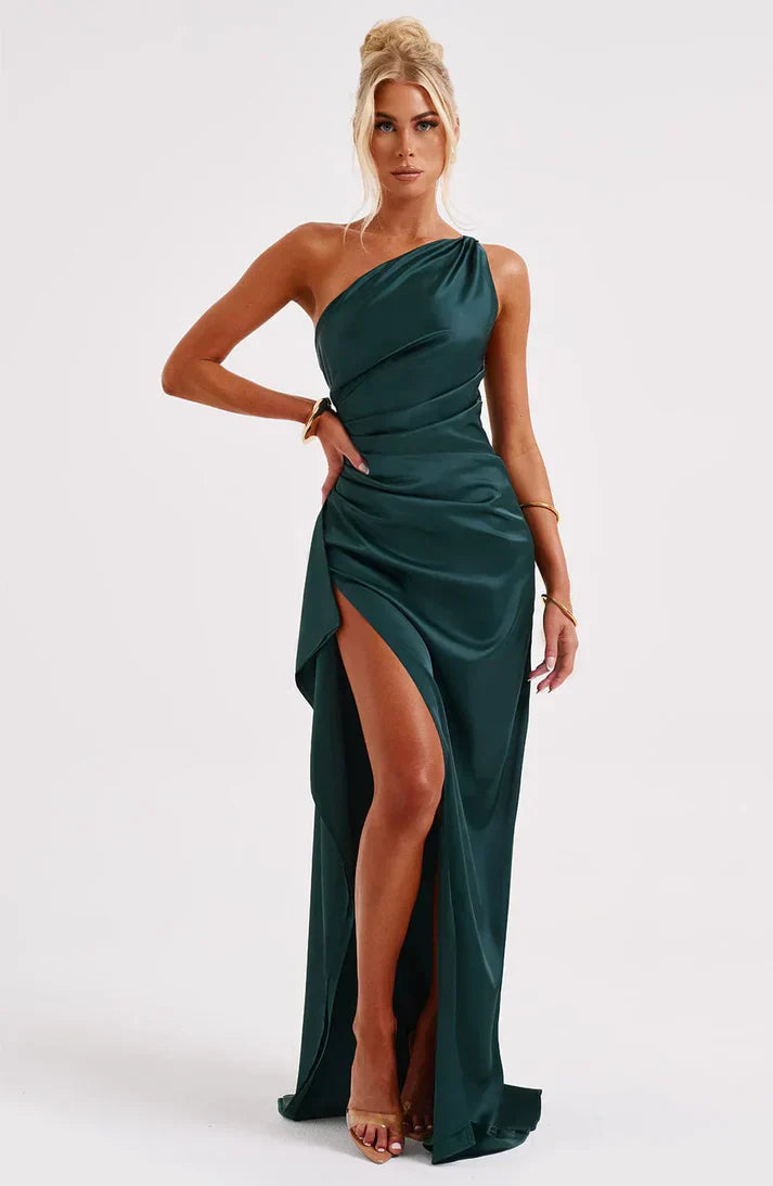 Elegantes Maxikleid mit Reißverschluss für Damen – Sophia