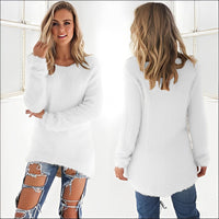 Damen Pullover mit Rundhalsausschnitt und langen Ärmeln – Emilia