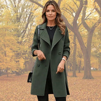 Damen Wintermantel Elegant Zweireiher Warm Stil – Amira