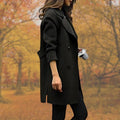 Damen Wintermantel Elegant Zweireiher Warm Stil – Amira