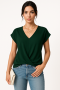 Damen Oberteil Bio-Baumwolle V-Ausschnitt Komfort – Elina