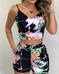 Lässiges Sommer-Set mit Crop-Top & Shorts – Talia