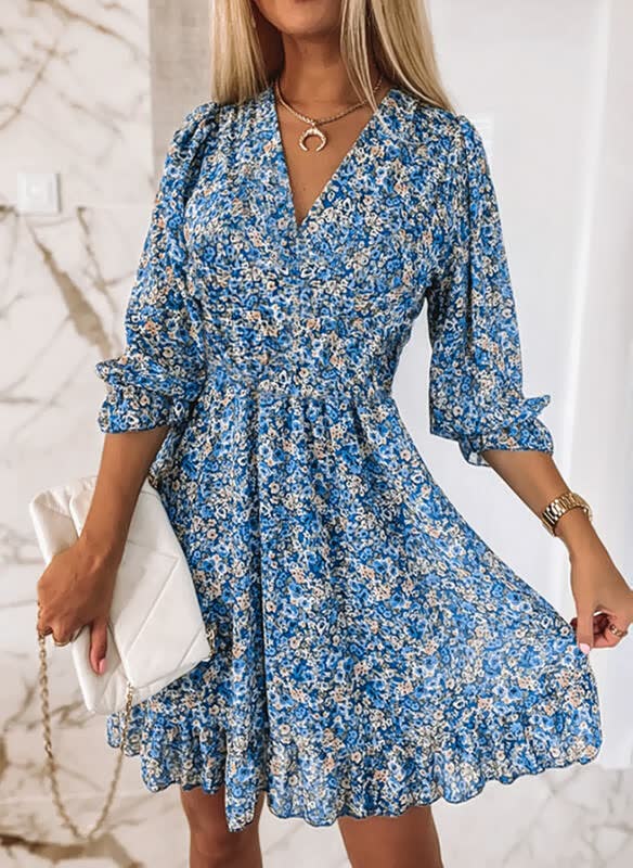 Schickes geblümtes Minikleid für Damen – Anna