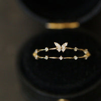 Schmetterling Ring Silber mit Zirkonia Damen – Stella