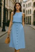 Ärmelloses Damenkleid für den Sommer – Elena