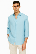 Herren Leinenhemd Langarm Sommer Revers Elegant – Sorvani