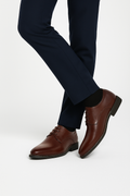 Bequeme Leder-Schnürschuhe mit Fußstütze – Leopold
