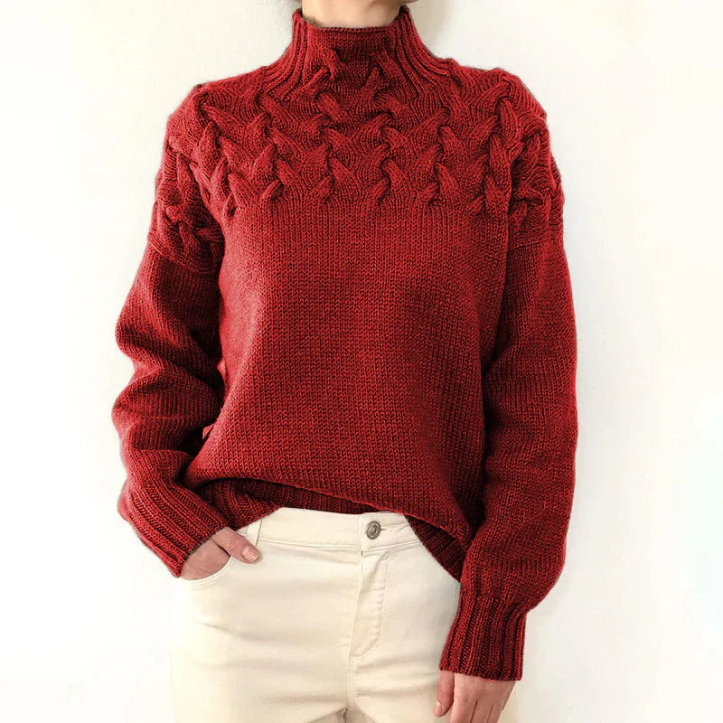 Damen Strickpullover elegant warm weich geschnitten – Callie