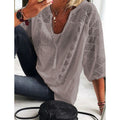 Bequemes Baumwoll-Tunika-Shirt mit 3/4-Ärmeln – Emilia