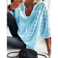 Bequemes Baumwoll-Tunika-Shirt mit 3/4-Ärmeln – Emilia