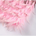Elegantes Pailletten-Cocktailkleid mit Federbesatz – Valeria