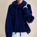 Damen Pullover Merinowolle mit Kapuze Elegant Warm – Clara