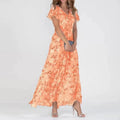 Florales Chiffon Maxikleid mit V-Ausschnitt – Noemi