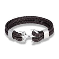 Leder Armband mit Anker Anhänger – Sebastian
