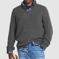 Warmer Winterpullover mit Reißverschlusskragen für Herren – Gustav