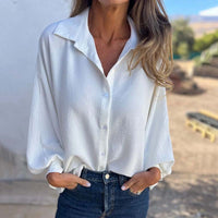 Damen Bluse Lässig Formell Langarm Look – Anna