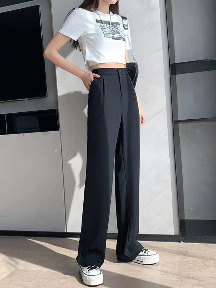 Weite Hose mit hoher Taille für Damen – Magdalena