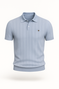 Poloshirt Herren Rippdesign Atmungsaktiv Smart Casual – Lorven