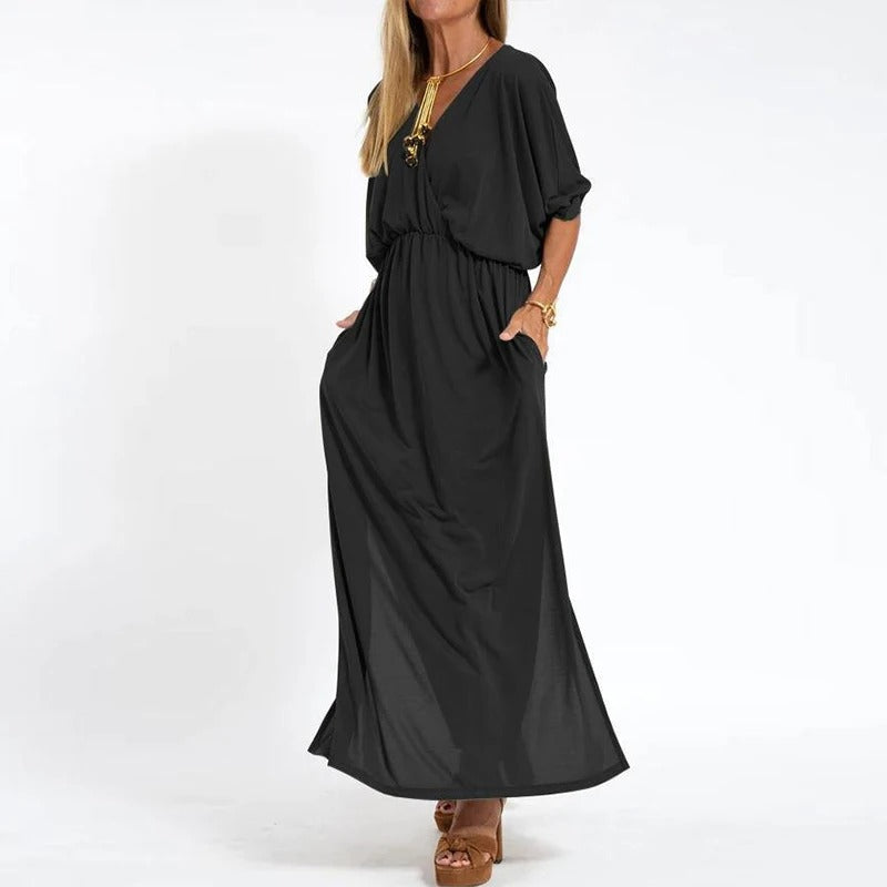 Langkleid Damen mit eleganter Passform Look – Alvanya