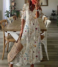 Boho Maxikleid Damen mit Bauchbedeckung Stil – Novalya